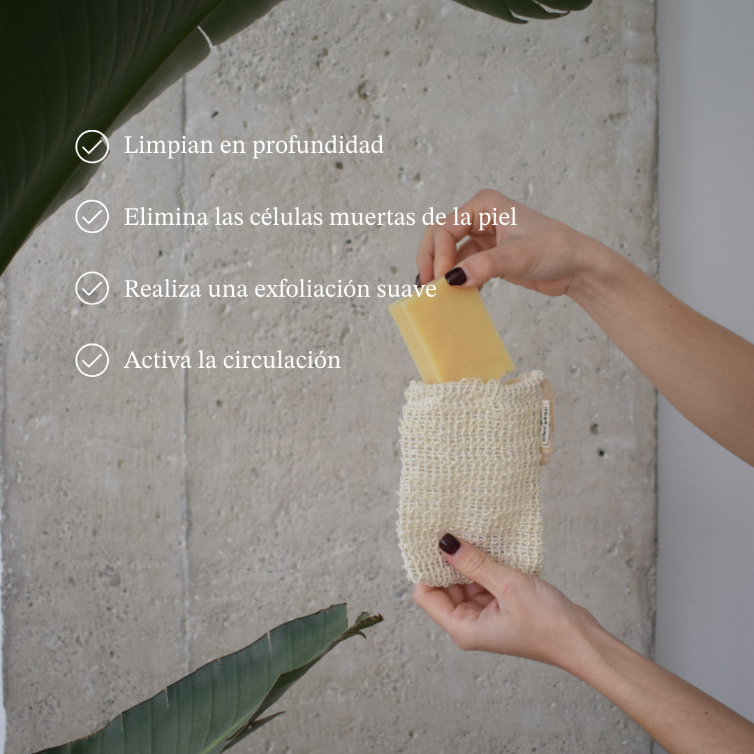 Sisal bag for soaps