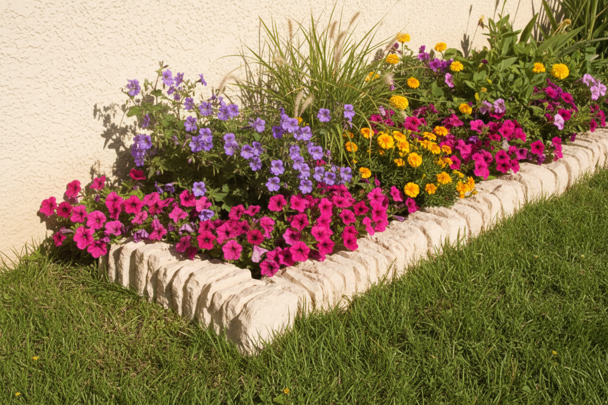 Bordillos de hormigon para jardin imitacion Piedra
