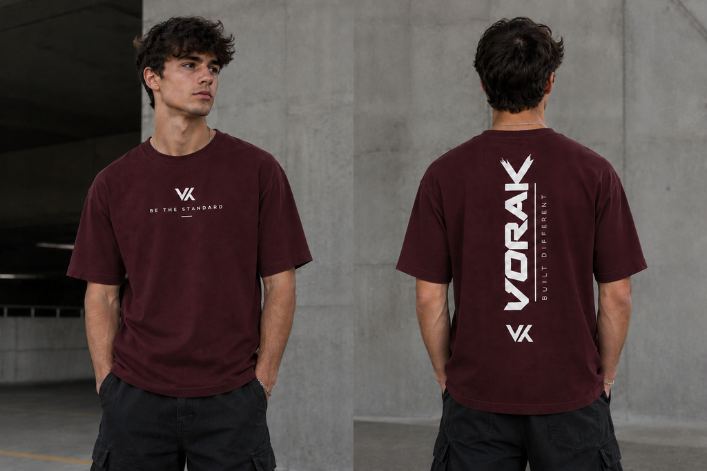 Camiseta Oversize Burdeo