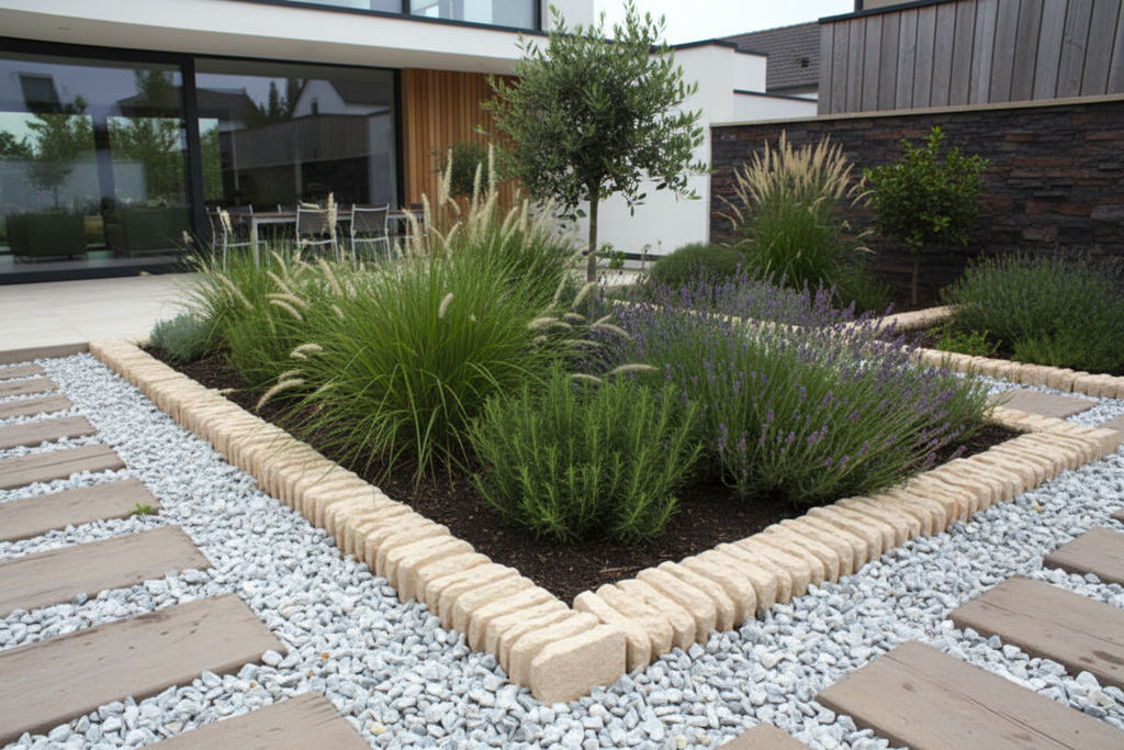 Bordillos de hormigon para jardin imitacion Piedra