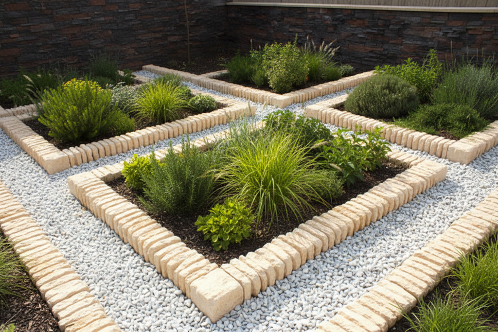 Bordillos de hormigon para jardin imitacion Piedra